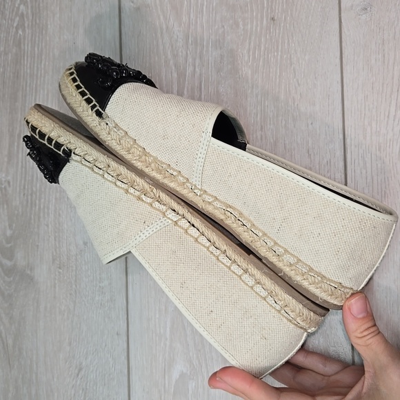 Sam Edelman Women's Linda Beige & Black Espadrilles Loafer Slip On Shoes 8 - Picture 9 of 13